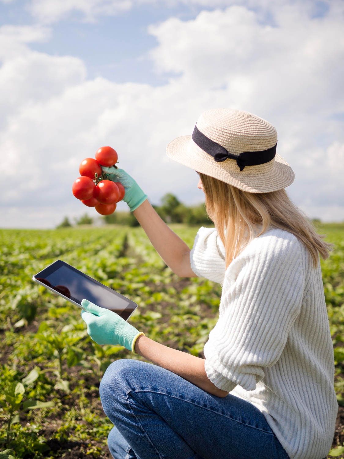 Farmer in field